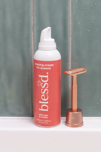 shaving cream for queens - wild rose & vanilla