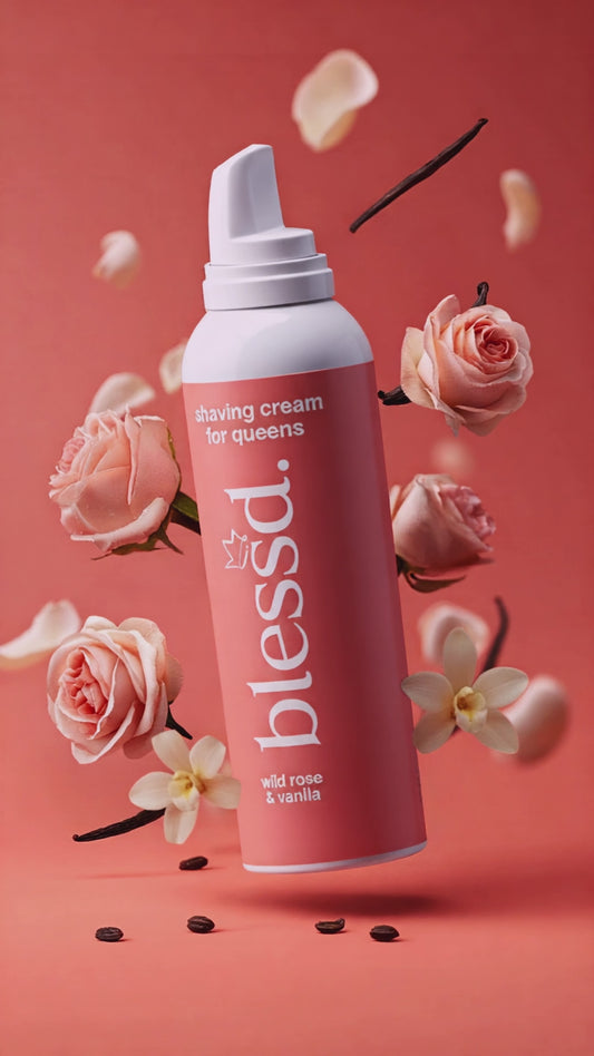 shaving cream for queens - wild rose & vanilla